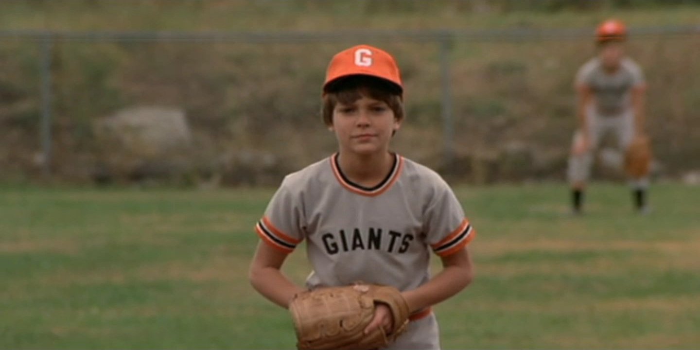 Mircea Oprea pitching for the Giants during a little league game to Umeki Siddaharo (played by Ted Oyama) in Here Come the Tigers 1977