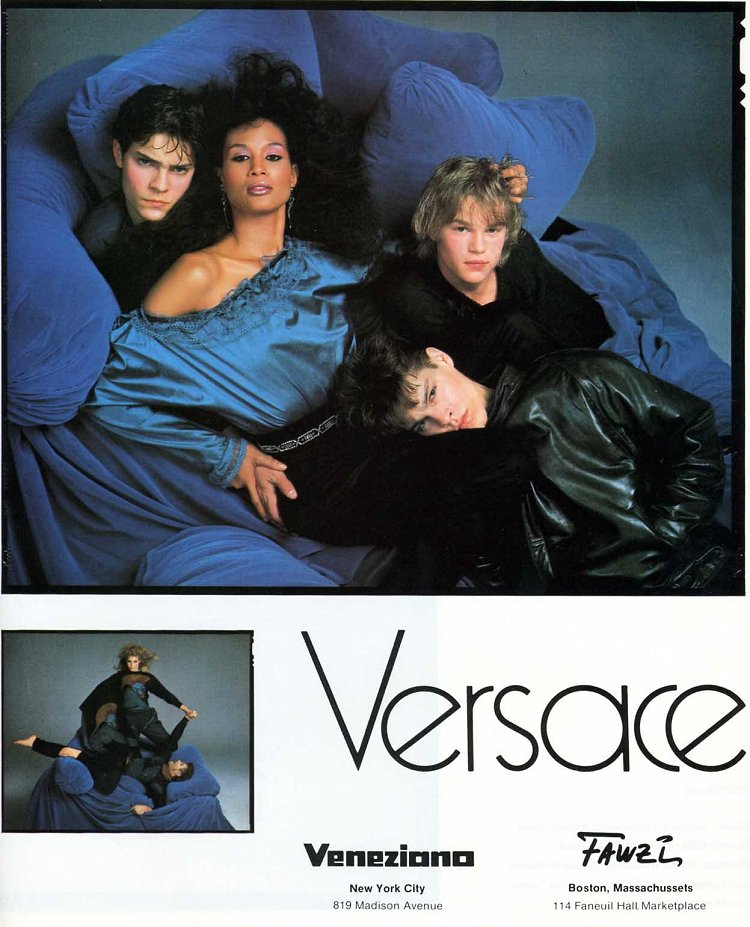 Mircea Oprea with Beverly Johnson print Gianni Versace Vogue Dec 1982