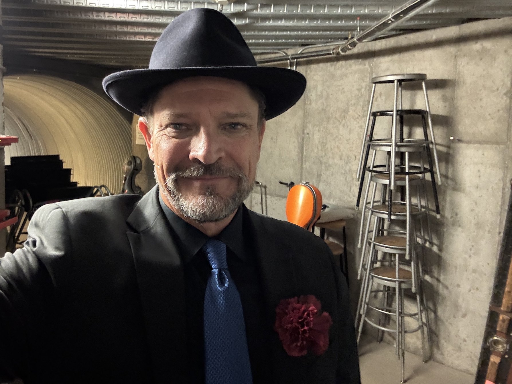 Mircea Oprea as Benny Southstreet making his way to the stage for Act two of Guys and Dolls in Aspen CO final night