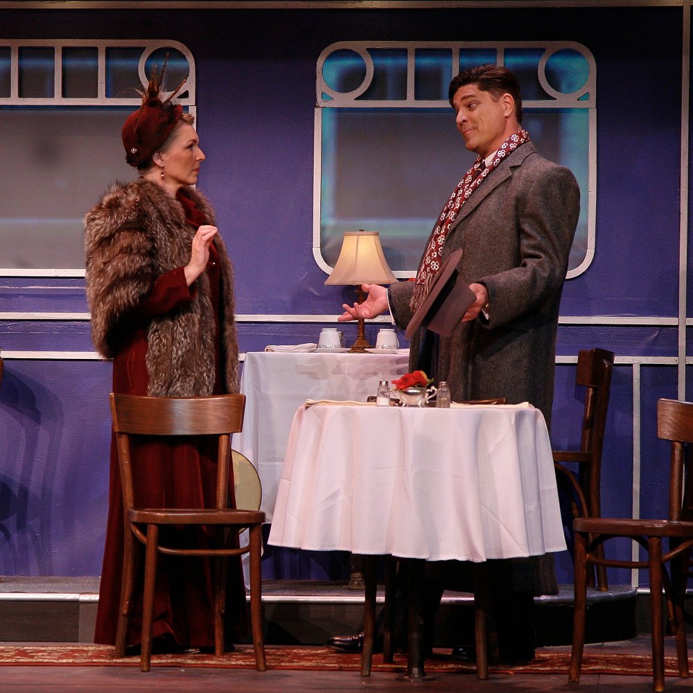 Mircea Oprea and Leesa Beck in Murder on the Orient Express at the Garvin Theater in Santa Barbara, CA. Photo 02 by Pam Lasker