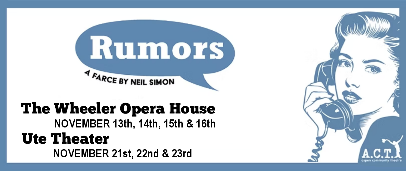Mircea Oprea playing Lenny Ganz in Neil Simon's Rumors at the Wheeler Opera House November 13 thru 16, 2025